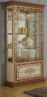 Мебель для гостиной ПАЛЕРМО 4 Шкаф комбинированный с витриной 4 дв 2135х1865х452 МЕБГОСТ28